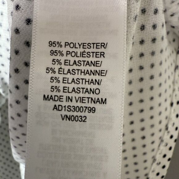Adrianna Papell Top Women’s Size XL White & Black Polka Dot V-Neck Short Sleeve - Picture 9 of 10